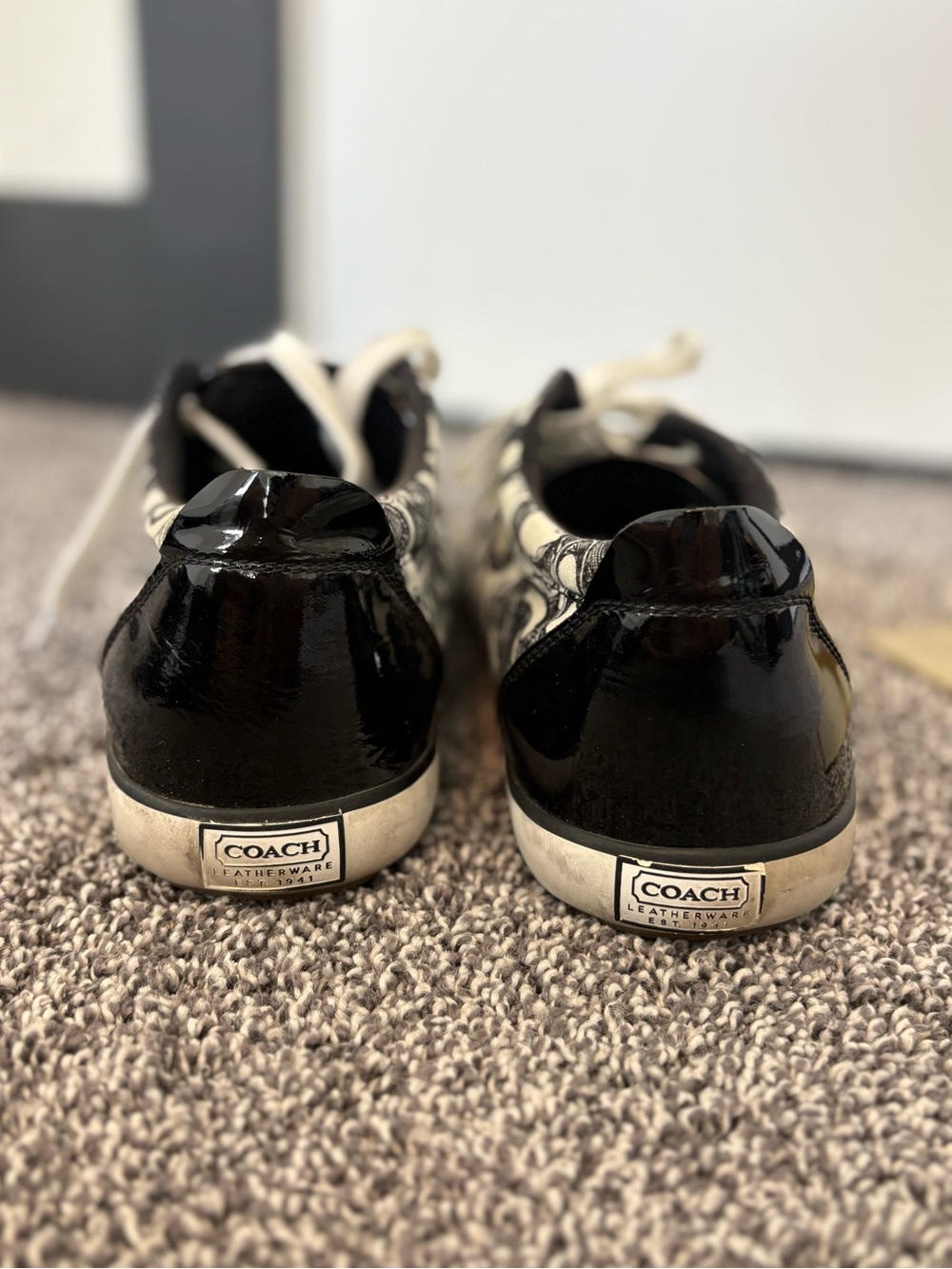 Coach Barrett signature Canvas Logo Print Low Top Sneakers - Picture 5 of 10
